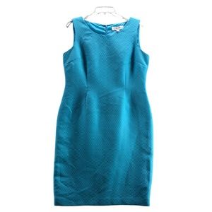 Jones New York size 12 Blue Sleeveless Sheath Dress